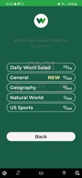 Word Salad level select