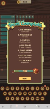 String of Words end of level