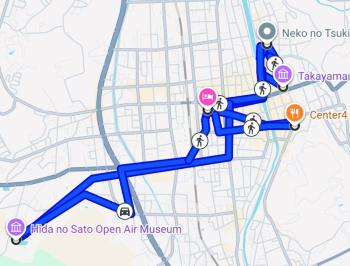 Japan 2 day 2 map