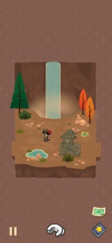 A Tiny Sticker Tale mountain waterfall