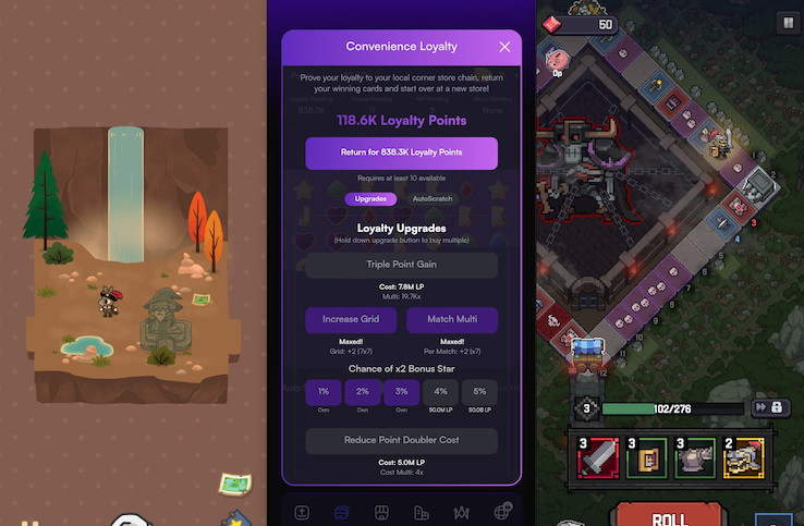 Preview image of 3 simple yet satisfying Android games: đ° A Tiny Sticker Tale, đ° Scratch Inc, đ˛ Heroll