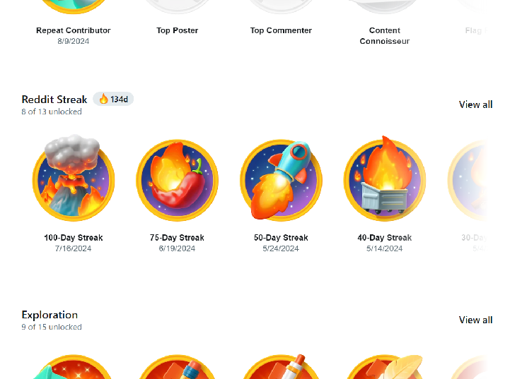 Preview image of A guide to unlocking all of the Reddit app's new achievements ⭐